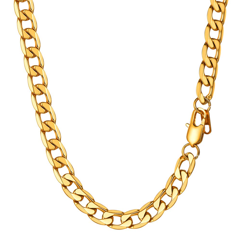 PROSTEELCollar Cadenas Cubanas para Hombre Mujer, Cadena Cubana Acero Inoxidable 7 Opciones de Largos, 5mm 6mm 9mm Ancho