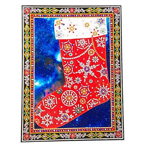 ELECTROPRIME Special Shaped Diamond Painting Christmas Stocking Diamond Embroidery Carto J9S9