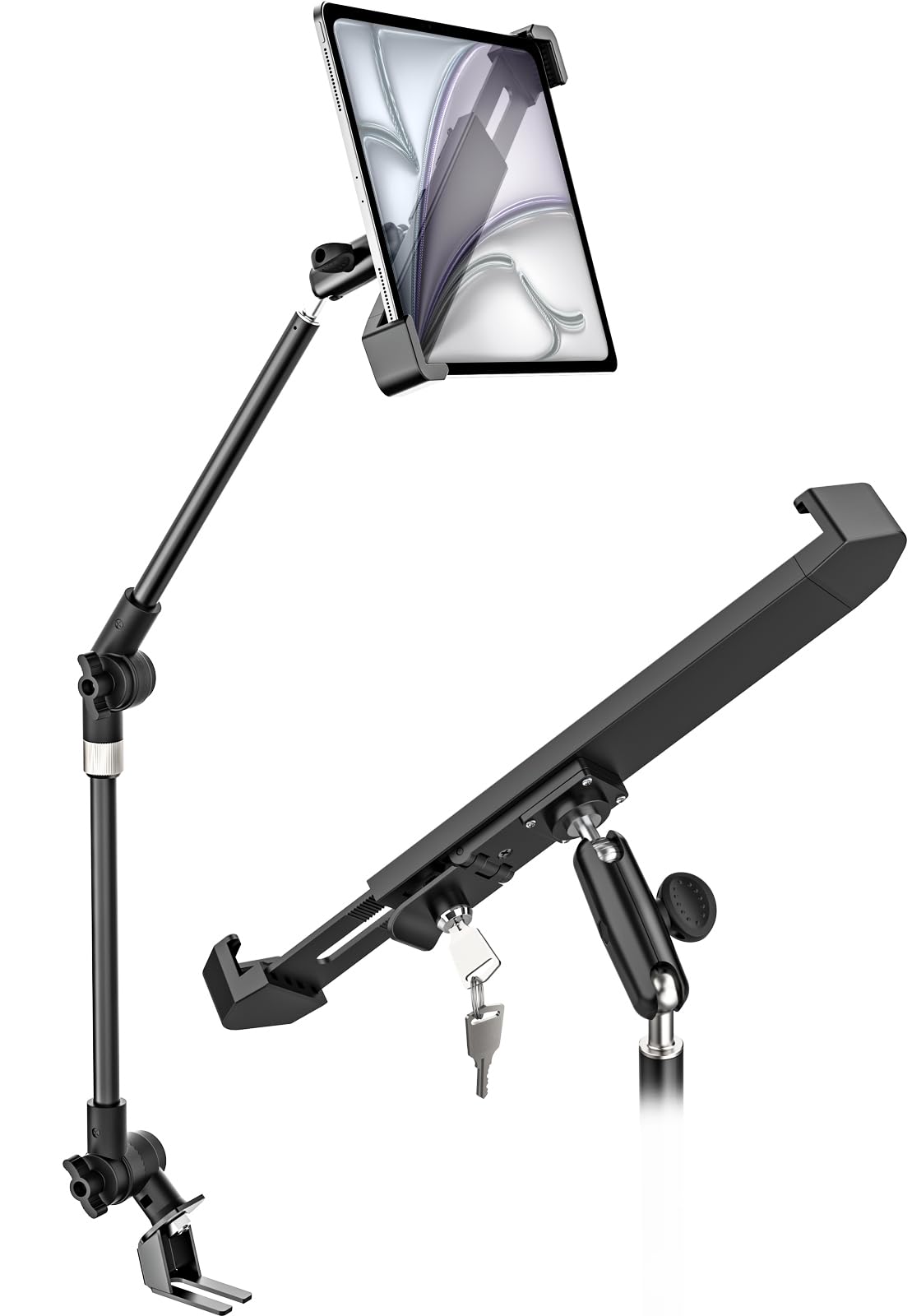 Dosvsi車載タブレットカップホルダー【最新の改良された二重金属