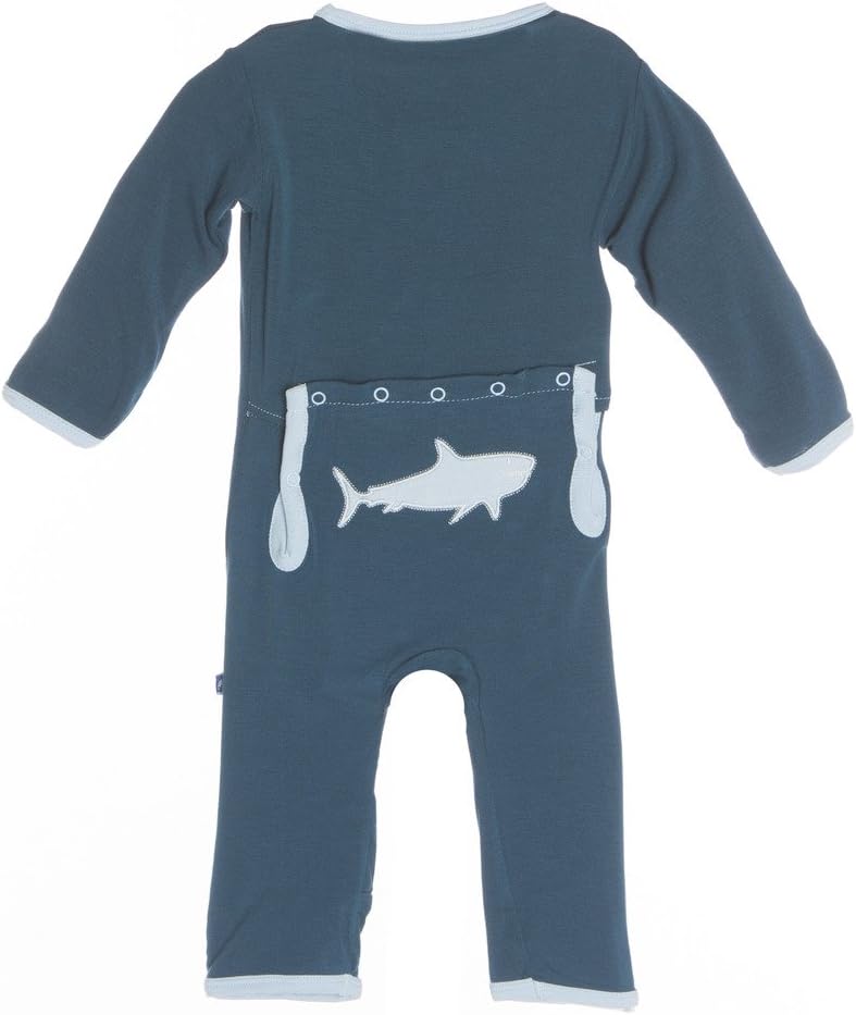 KicKee Pants Baby Girls' Infant Applique Coverall
