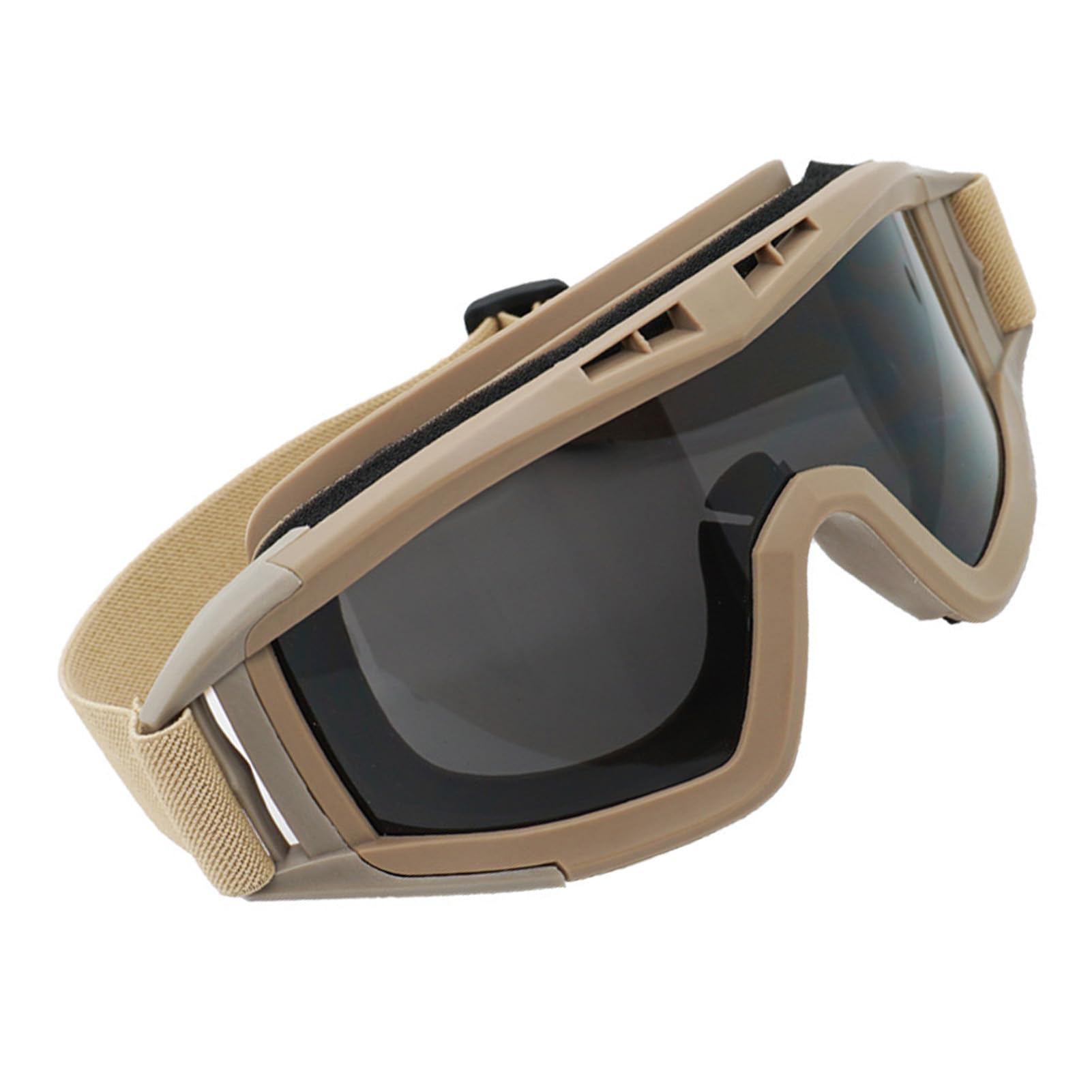 RiToEasysports Occhiali Desert Locust, Occhiali Khaki Desert Locust Occhiali Antivento Antivento per Moto Airsoft con 2 Lenti per Uomo Donna Adulti