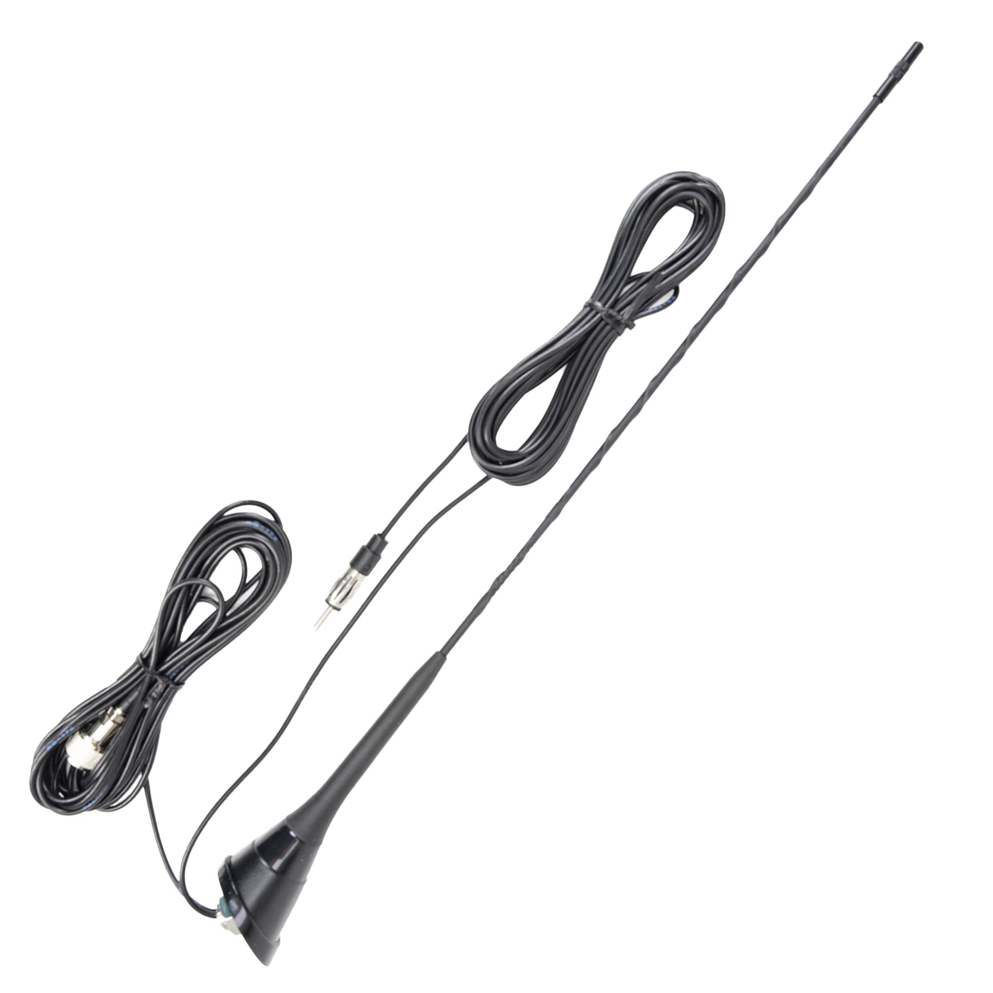 PNI Duplex 2000 Antenna CB-FM, 26-28 MHz (CB), 87-108 MHz (FM), 5-mtr Fiberglass Cables, 490 mm