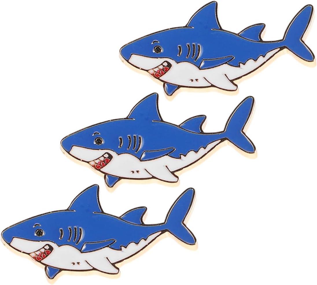 Didiseaon 3pcs Cute Lapel Pin Cartoon Life Brooches for Bags Hats and Jackets Ocean Animal Accessories Zinc Alloy for Boys and Girls and Adults