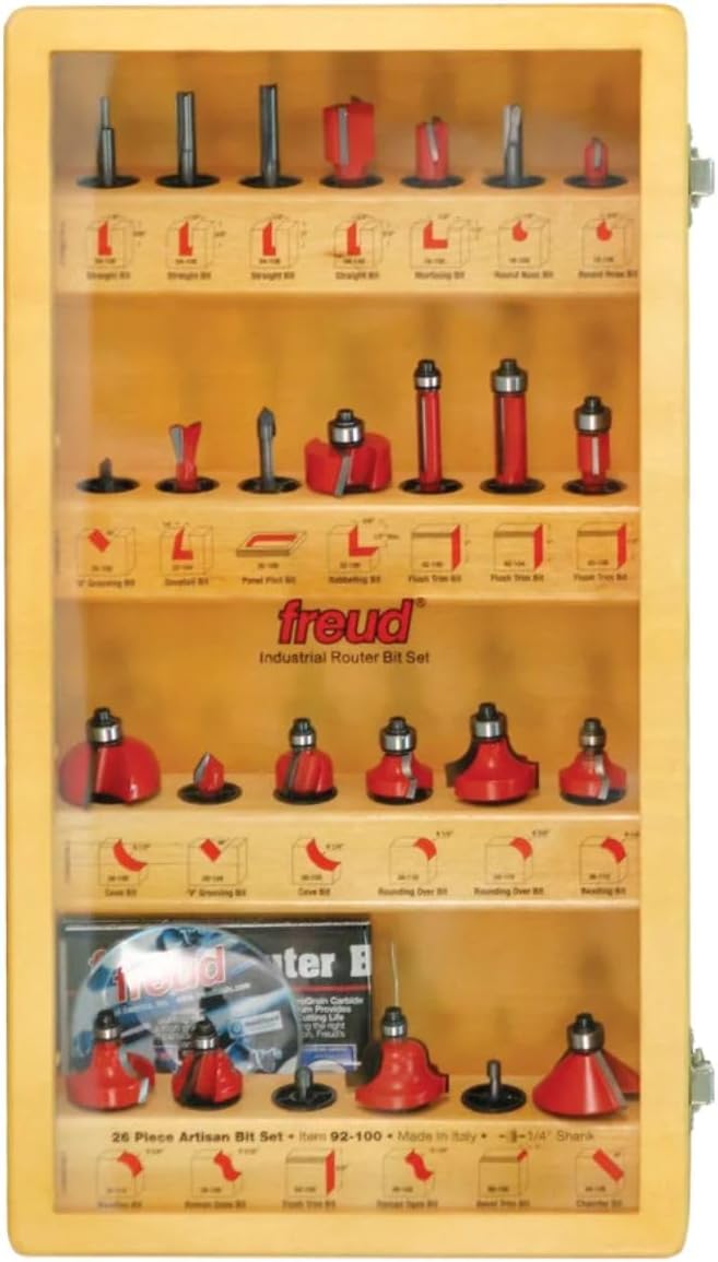 Freud 92-100 26 Piece Artisan Router Bit Set