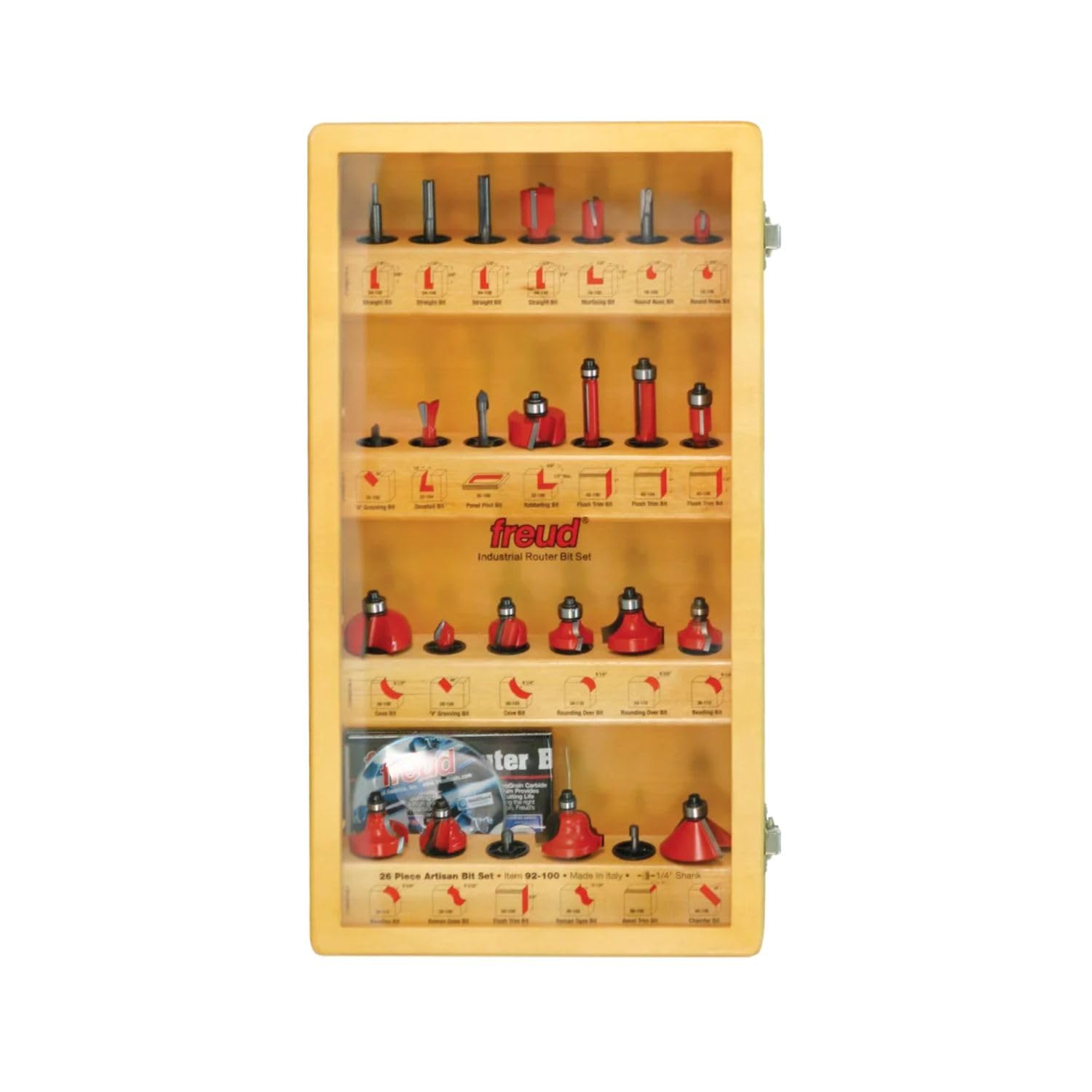 Freud 92-100 26-Piece Router Bit 1/4-Inch Shank Set, One Size