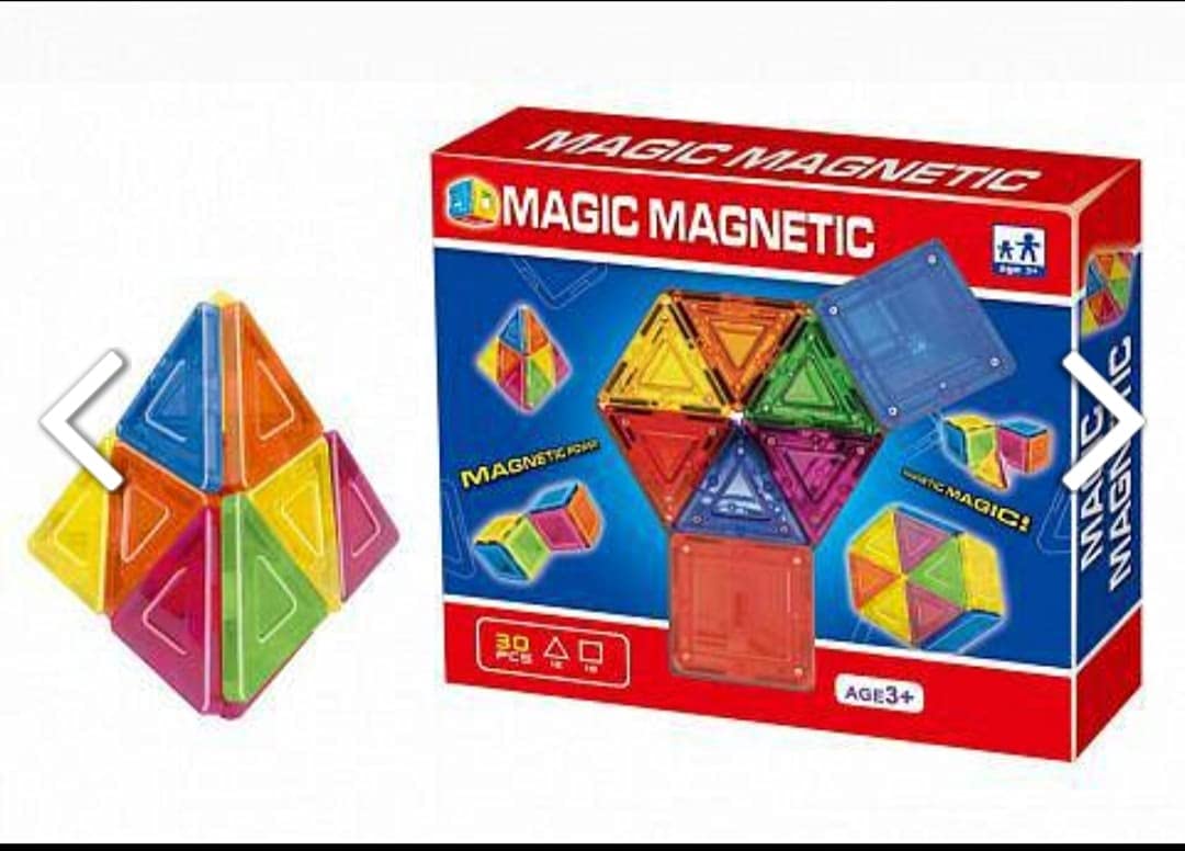 A & A Creations Magic Magnetic Game with 12 Triangle and 18 Square Magnetic Piece(30pcs) (B094VLZXMG) Amazon Price History, Amazon Price Tracker
