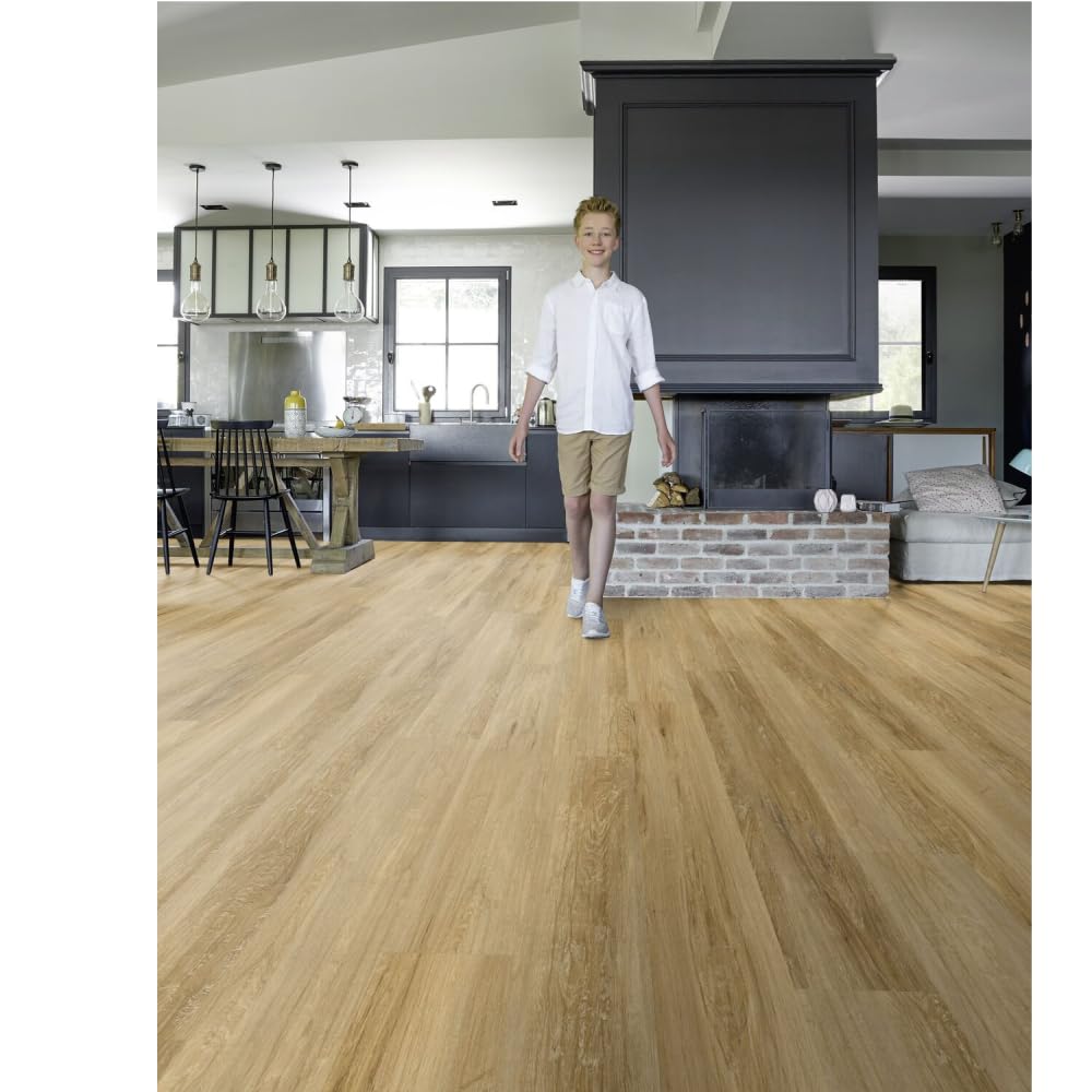 Lame clipsable sol PVC avec sous-couche effet bois authentic nature
