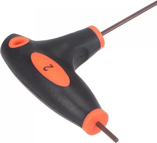 Miniatura 5 de uxcell Llave inglesa de doble extremo con manija en T de llave hexagonal de 0.079 in, acero métrico S2