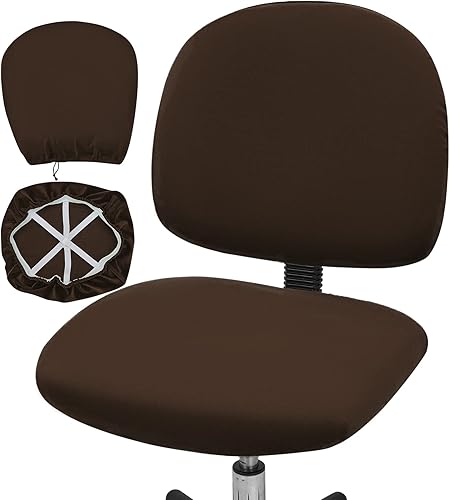NeColorLife Funda de terciopelo para silla de oficina, funda elástica para silla de escritorio, funda gruesa para silla de computadora, funda