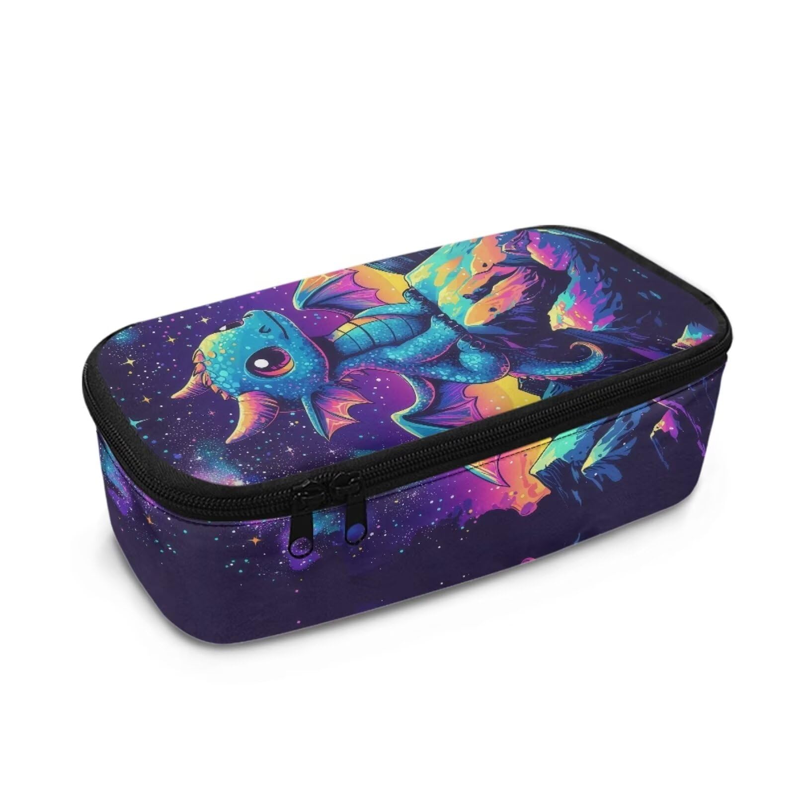 Dngkaoje Animal Dragon Pencil Case for Kids Boys Girls Starry Night Dragon Pen Bags Pencil Holder with Zipper for School Supplies Kids Boys Girls School Pencil Holder Marker Pen Organizer Bag â image 1