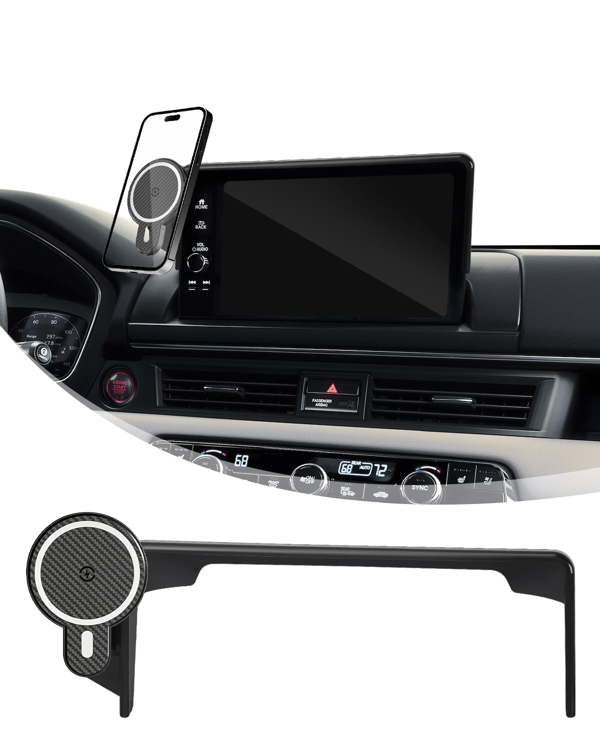 PZK Car Phone Holder for Honda CR-V/HR-V 2023-2026 Accessories 7/9'' Screen