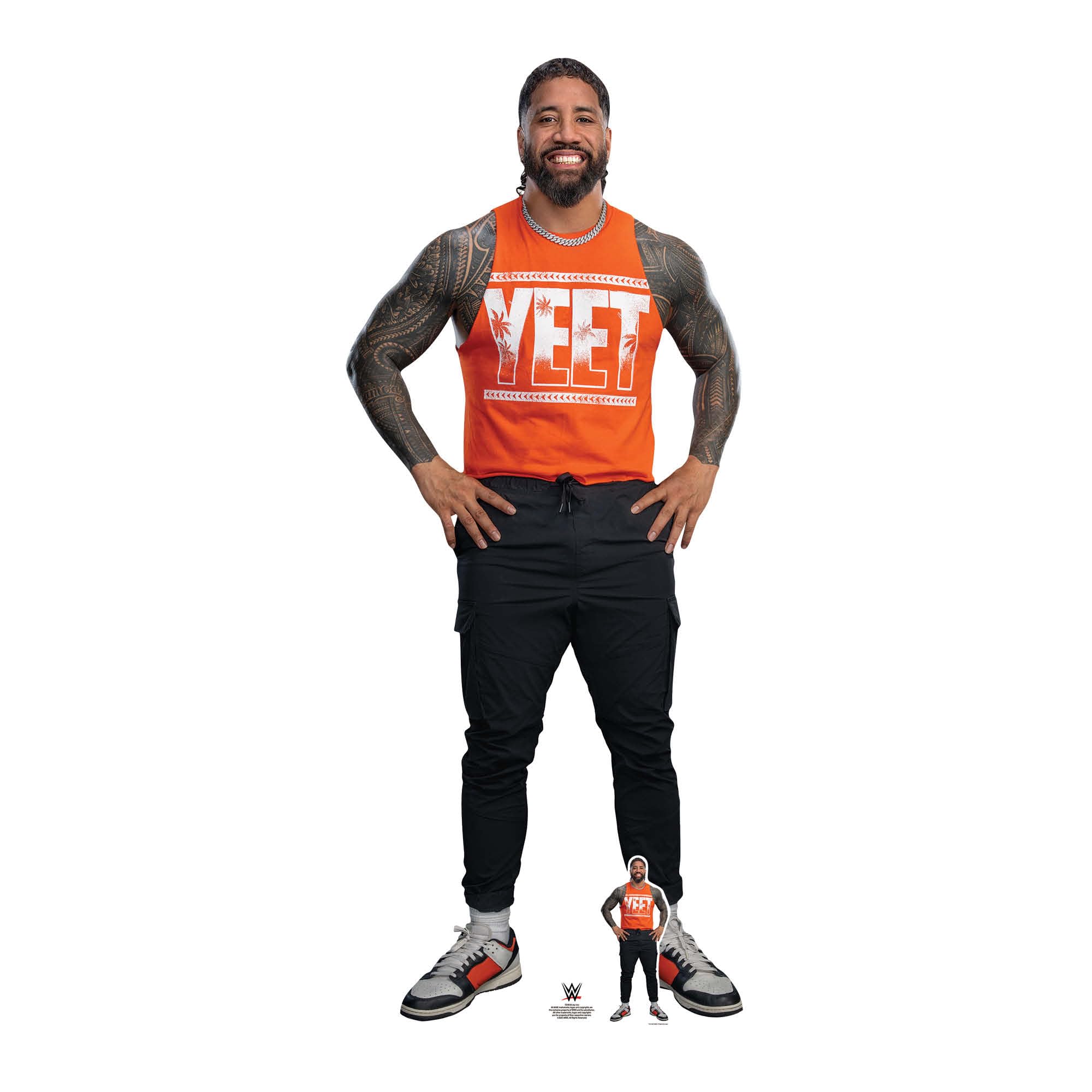 Star Cutouts SC4658 WWE Jey Uso YEET Orange Lifesize Cardboard Cutout – Wrestling Party Decoration, Event Display & Collector Gift