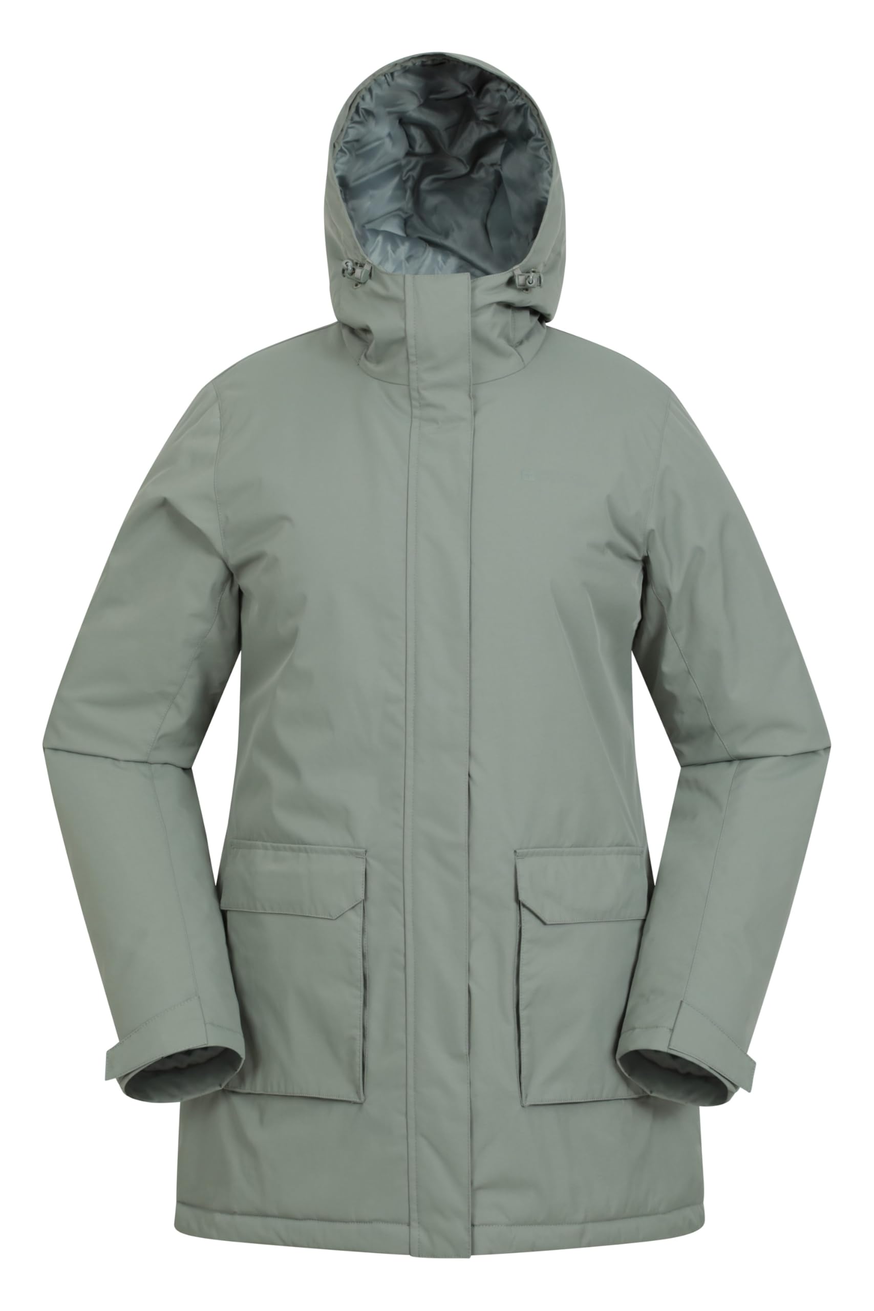 Mountain Warehouse Ranger Womens Water Resistant Padded Parka Jacket - PFC Free Breathable Coat with Padded Insulation - Autumn Winter Outdoors, Travelling & Hiking Dark Khaki 10