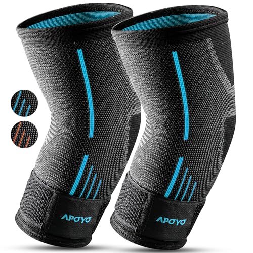 Image of APOYO Tennis Elbow Brace for Women & Men, Workout and Everyday Use (XXL) | Elbow Compression Sleeve for Arthritis, Tendonitis, Tennis Elbow & Golfers Elbow, Reduce Joint Pain During Fitness Activity