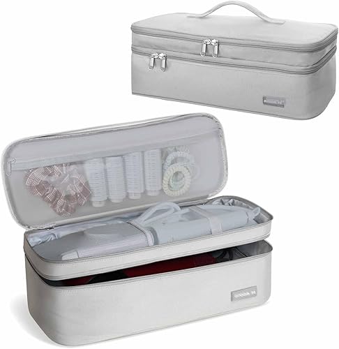 Estuche de transporte de viaje de doble capa, funda de transporte flexible de tiburón para secador de pelo Revlon de un solo paso, herramientas