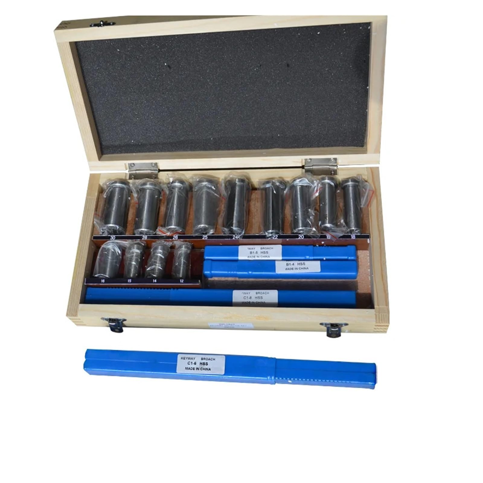 Juego de 22 brochas para chaveteros, juego de brochas para chaveteros, juego de calzas para chaveteros, sistema métrico 12-30, cuchilla para chaveteros, para máquinas CNC para metalurgia, tornos