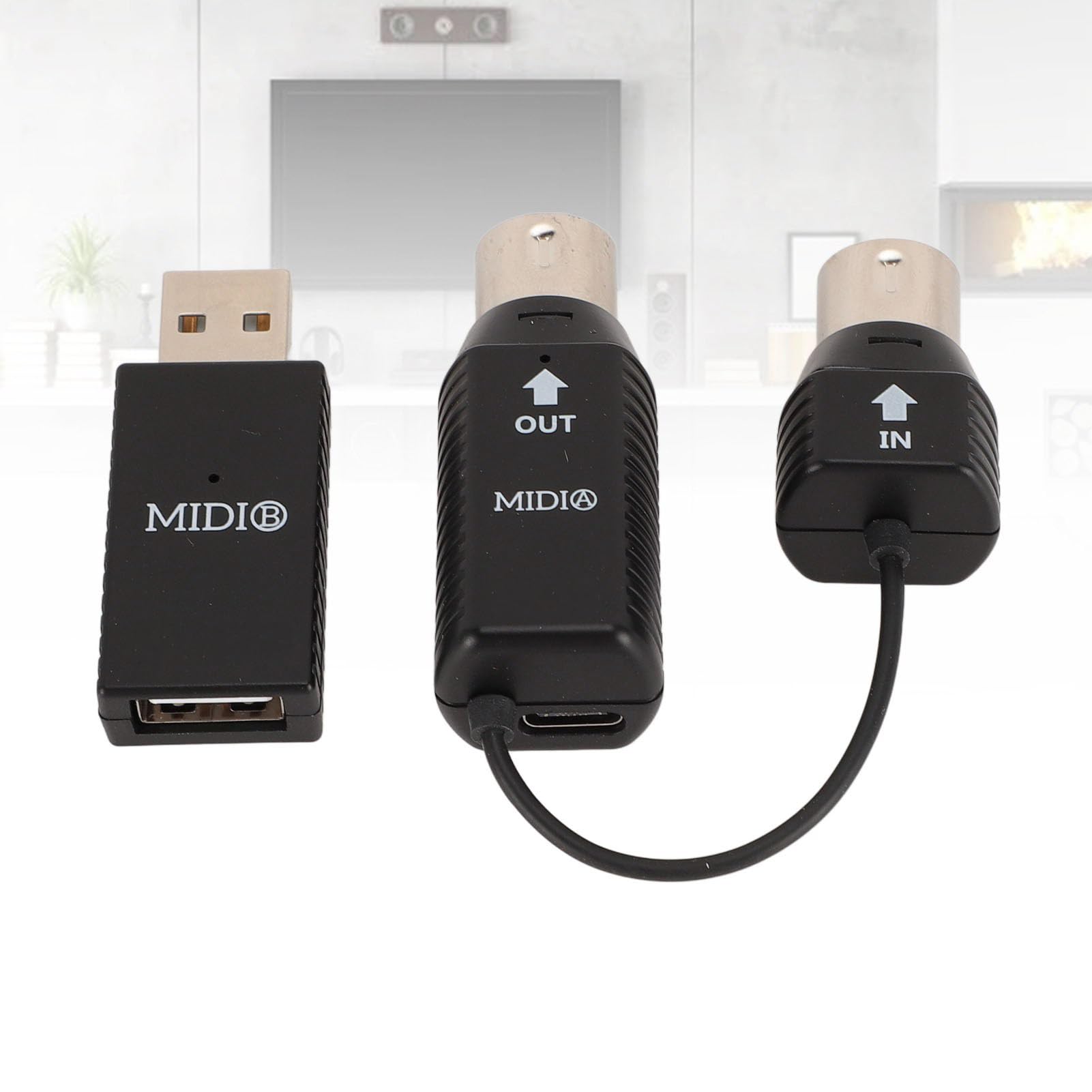 Adaptador Midi Inalámbrico con Baja Latencia para el Controlador Midi de Conectividad sin Costuras USB a Device para OS X y XP con Configuración Fácil
