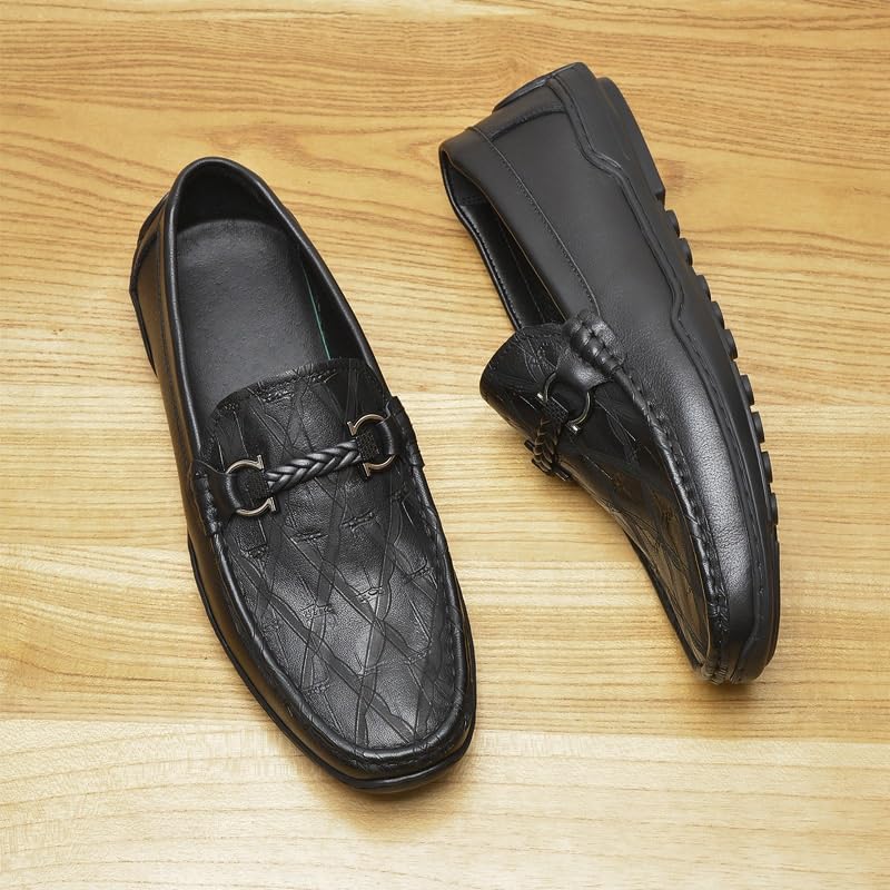 Men's Casual Slip On Leather Loafers Handmade Business Shoes Moccasins for Summer Outdoor Driving & Walking4