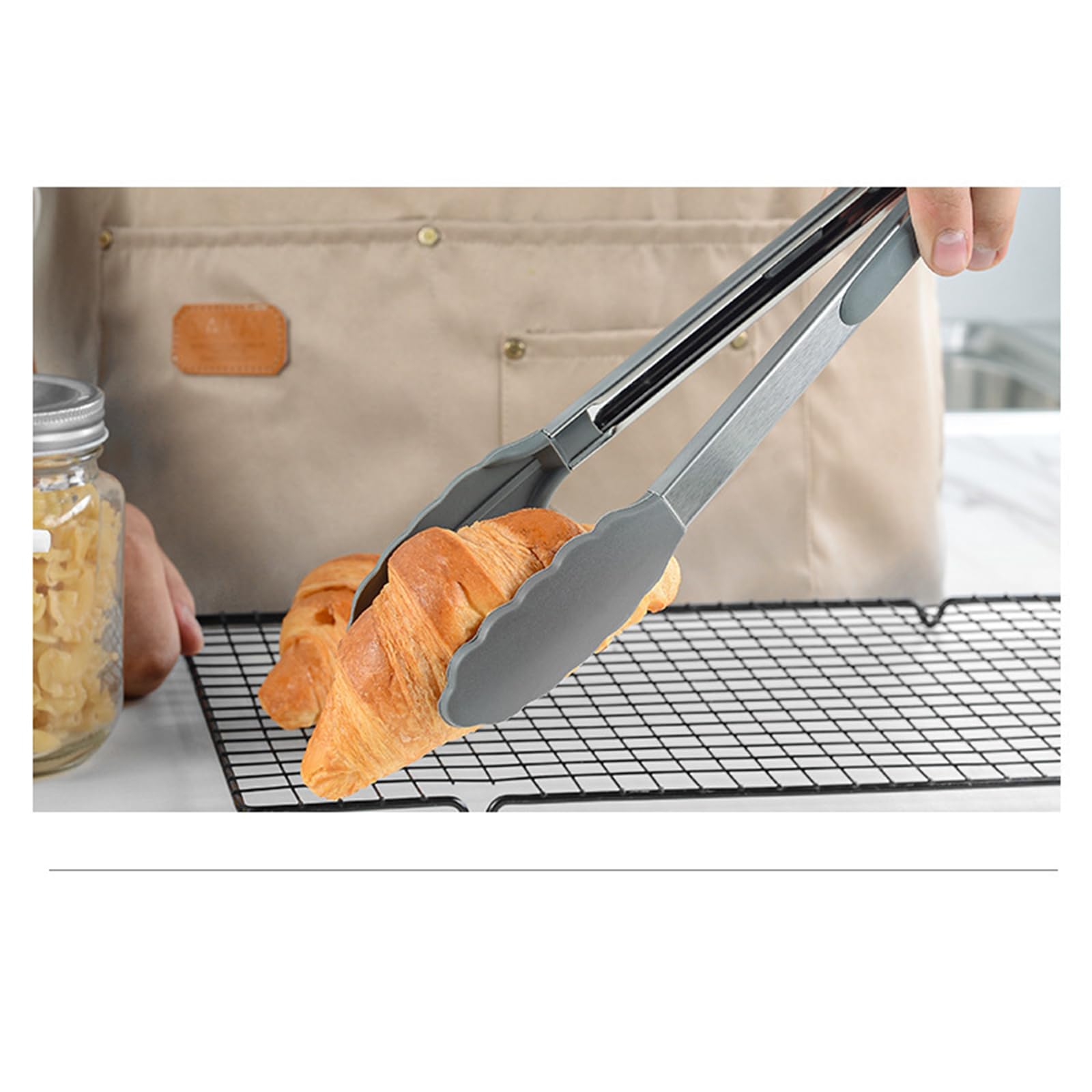 8 Stück Küchenhelfer Set, Silikon Küchenutensilien Set, Antihaft Hitzebeständiger Holzgriff Kochbesteck Mit Utensilienhalter, Silikonspatel Kochgeschirr Set, Spülmaschinengeeignet