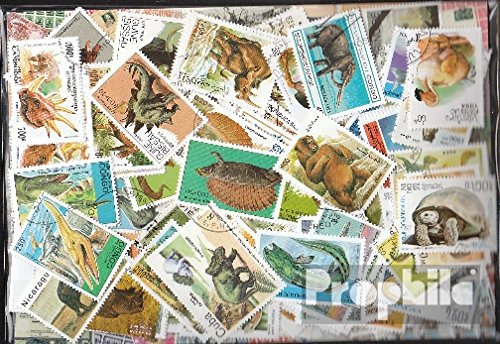 Prophila Collection Motivazioni 300 Diversi Preistorici Animali Francobolli (Francobolli per i Collezionisti) Anfibi / rettili / Dinosauro
