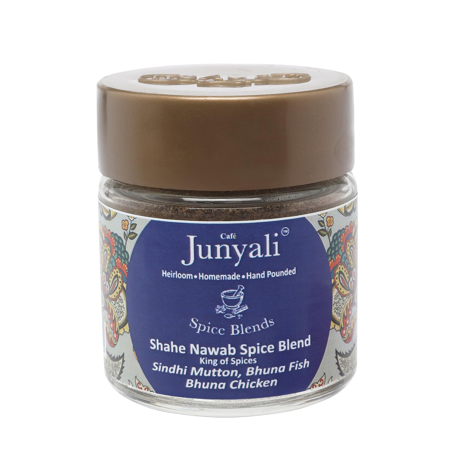 Cafe Junyali Sifar, Shahe Nawab & Jass Garam Masala Blends Hand-Pounded Spice Blends Combo - 50g (Pack of 3) Authentic Sindhi Cusine for Royal Flavors Pure Natural Organic 2
