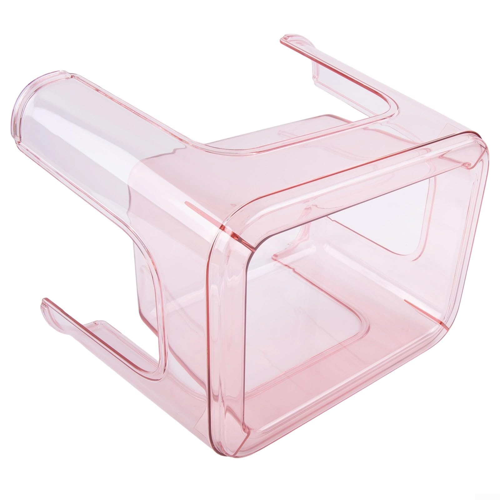 Funda transparente para puf (32 x 25 cm), color rosa | Visión clara del contenido, promueve la autonomía, 32 x 25 x 32 cm, ideal para espacios pequeños, fácil montaje