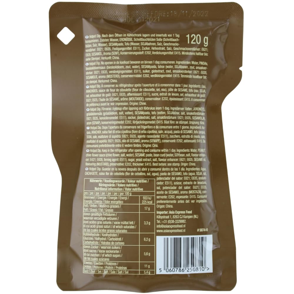 Haidilao Paquete de Salsa Fondue China de 1 x 120 Gr 120 g