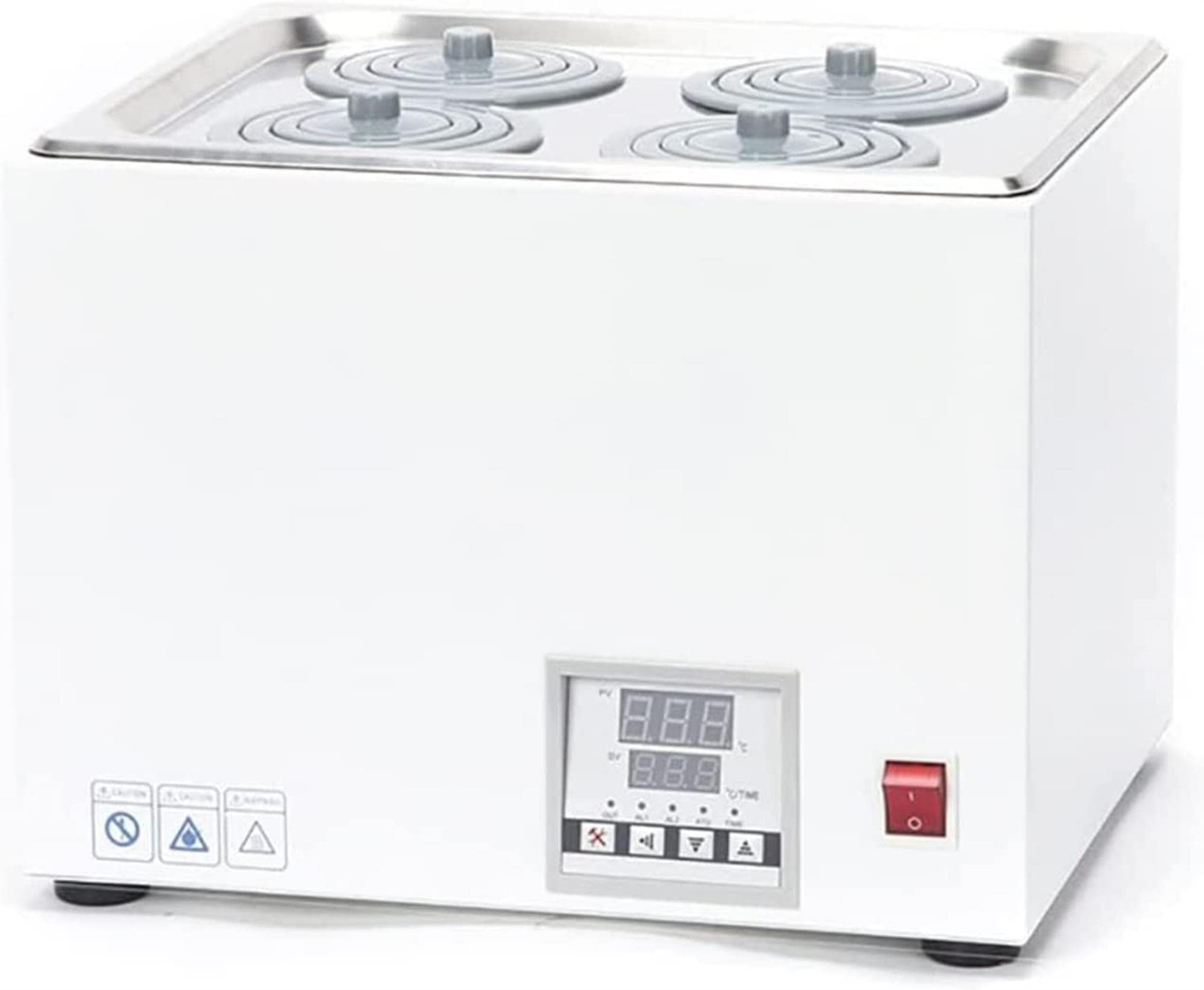 Baño María termostático digital, equipo de laboratorio para baño María con calentamiento científico a temperatura constante, temperatura ambiente de 5 a 100 °C, incrementos de 0,1 °C, función de tem