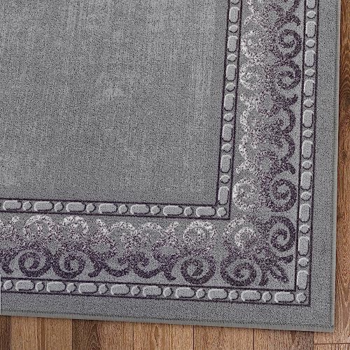 Alfombra ancha de polipropileno 7'10"x10' gris miniatura 5
