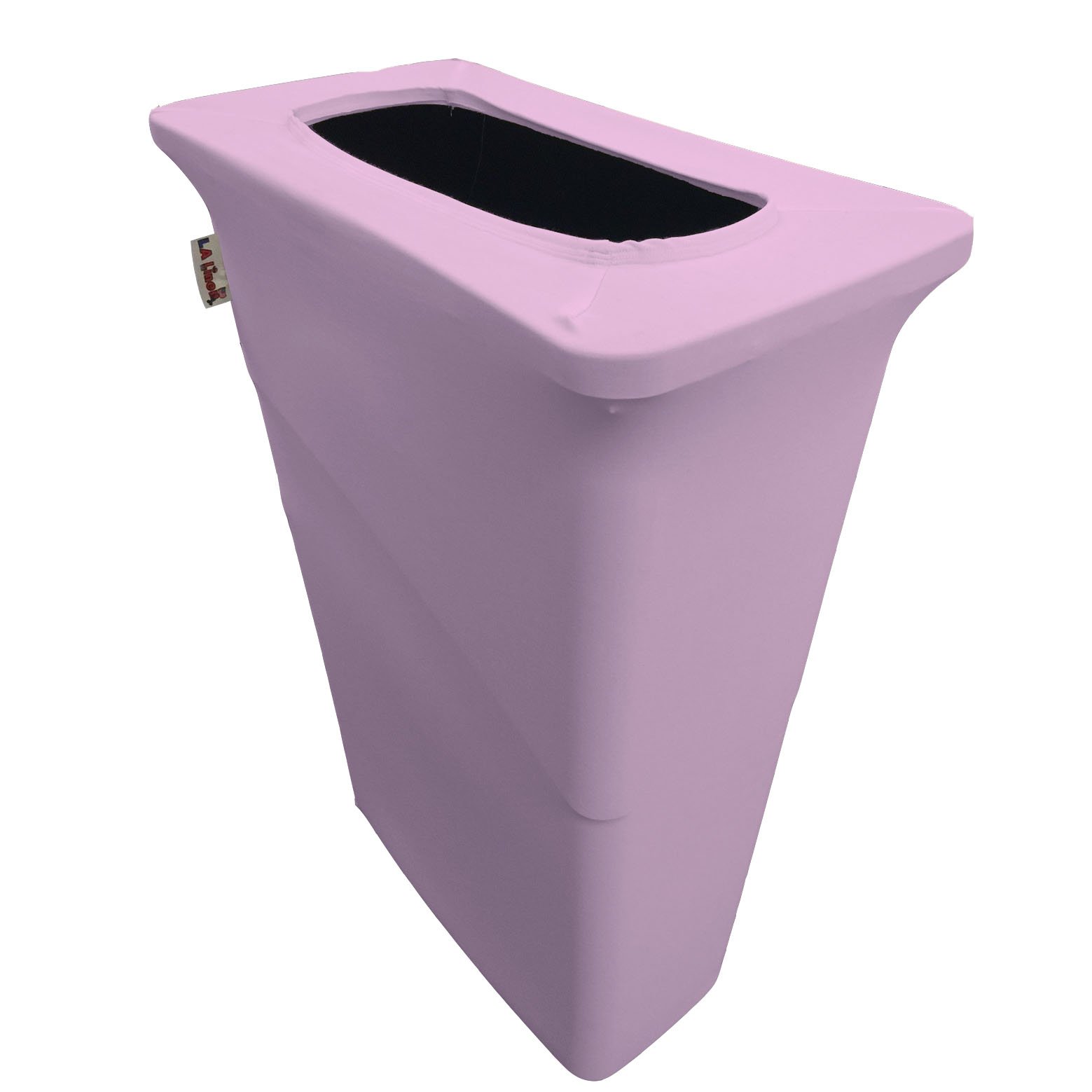 LA Linen Stretch Spandex Fitted Trash Can Cover for Slim Jim 23-Gallon, Bin Waste Container Cover, Outdoor Indoor Patio Backyard Decor, Lilac