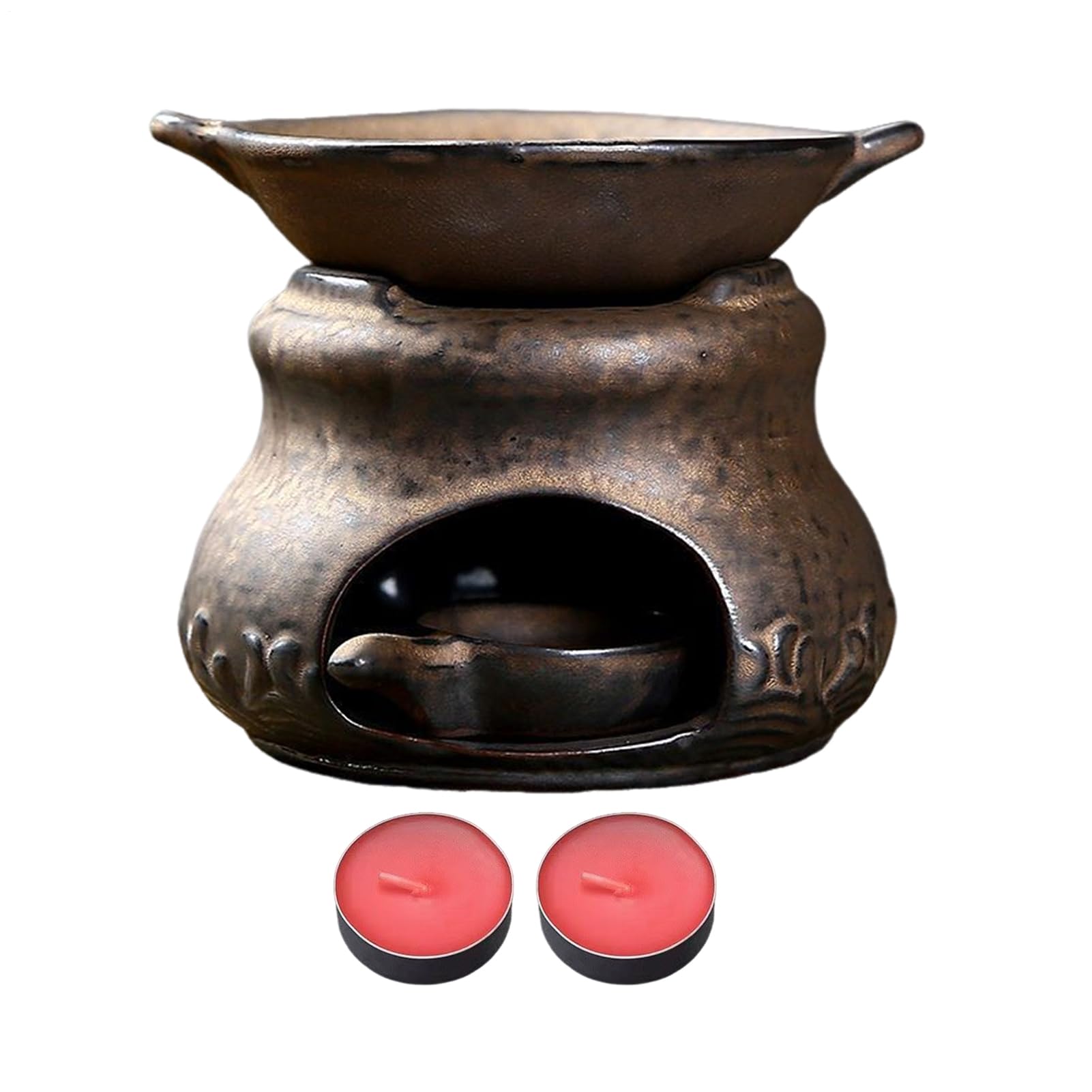 Fornello Aromaterapico Diffusore Di Aromi In mica Multifunzionale Con 2 | Kit Bruciatore Zen Ad Incenso E Per Sala Yoga Scrivania Ufficio Camera Meditazione