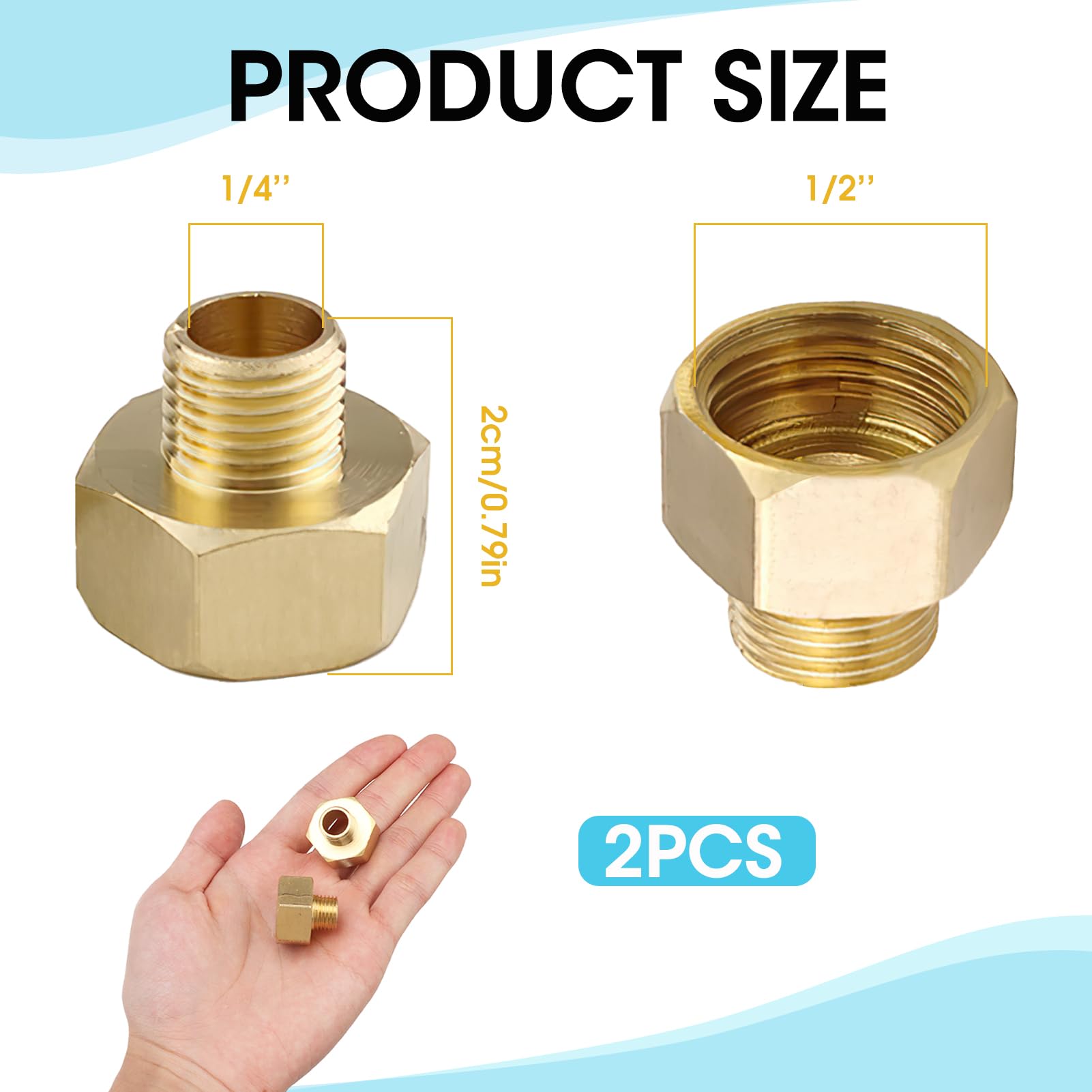 Adaptateur De Transition Pour Cuisinière à Gaz 1/2" R Vers 1/4" Avec