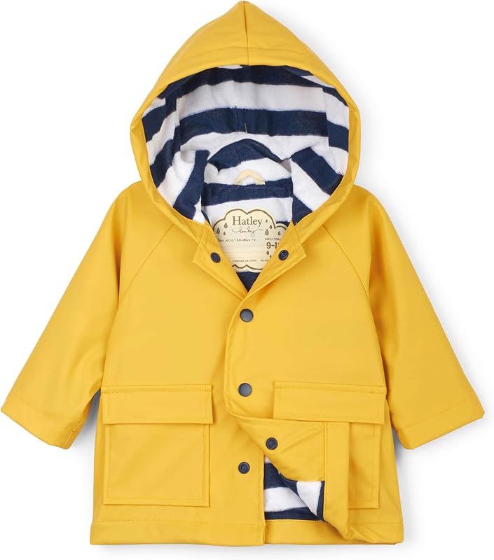Hatley Baby Boys Printed Raincoats, Yellow, 18-24 Months