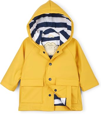 Hatley Baby Boys Printed Raincoats, Yellow, 9-12 Months