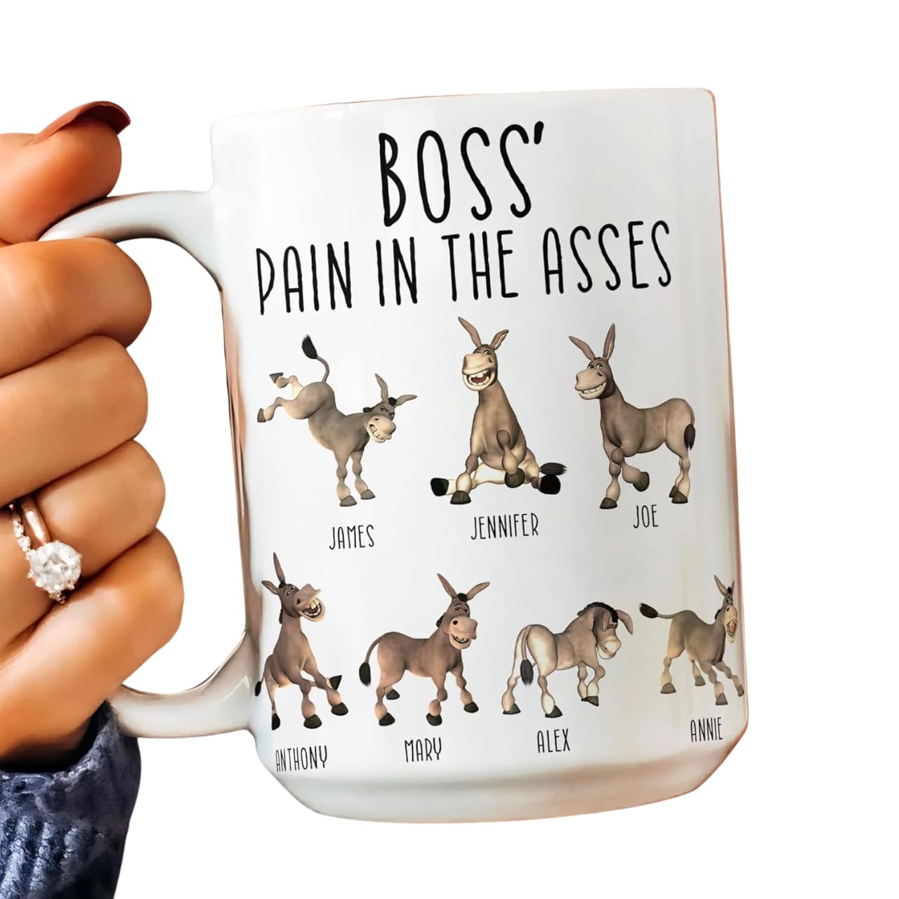 Boss Pain In The Asses Mug - Custom Coffee Cup For BossFunny Best BossGift For Men Bosses AppreciationGifts