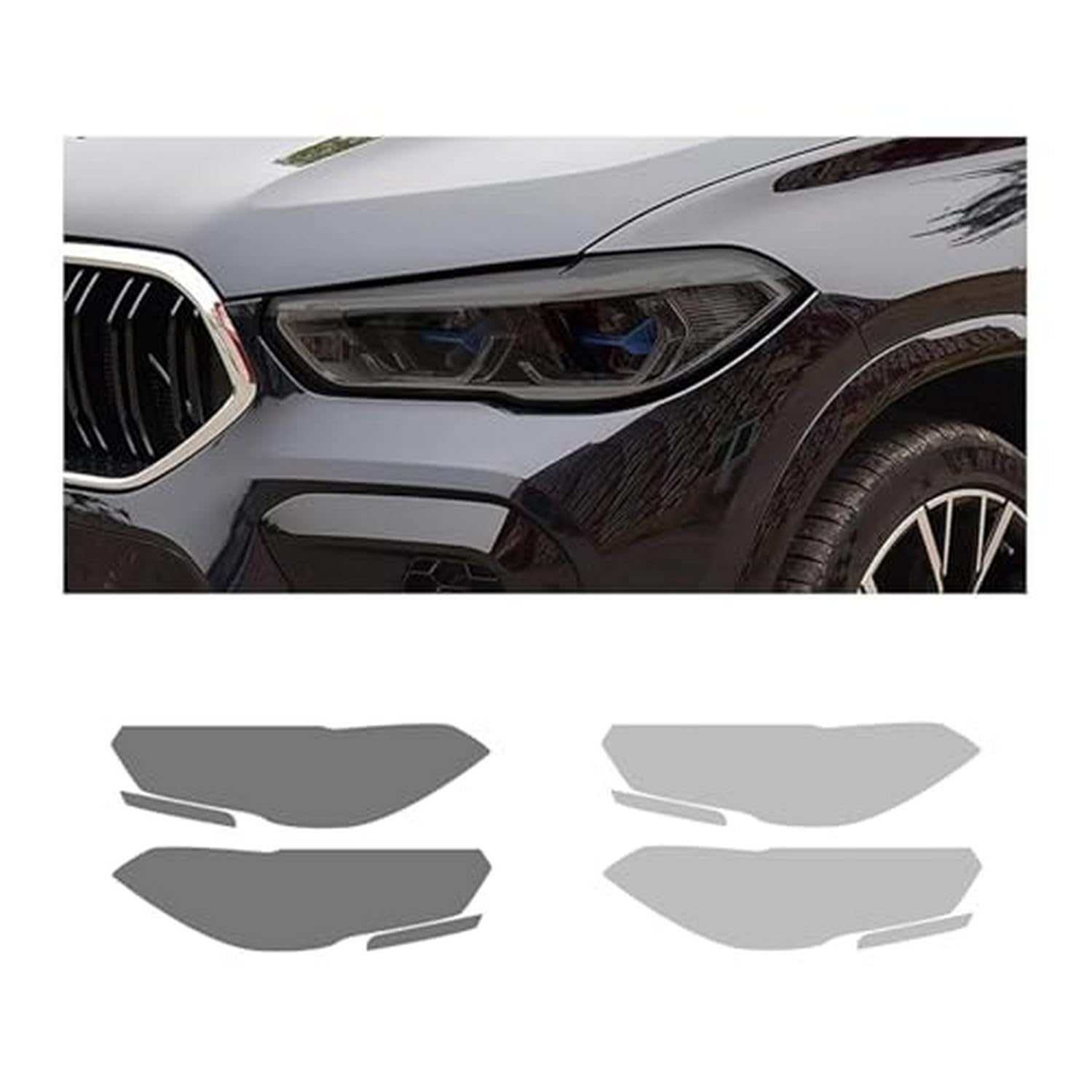 Autocollant phare BMW X6 2020-2022 pour éviter le jaunissement et les optiques ternes