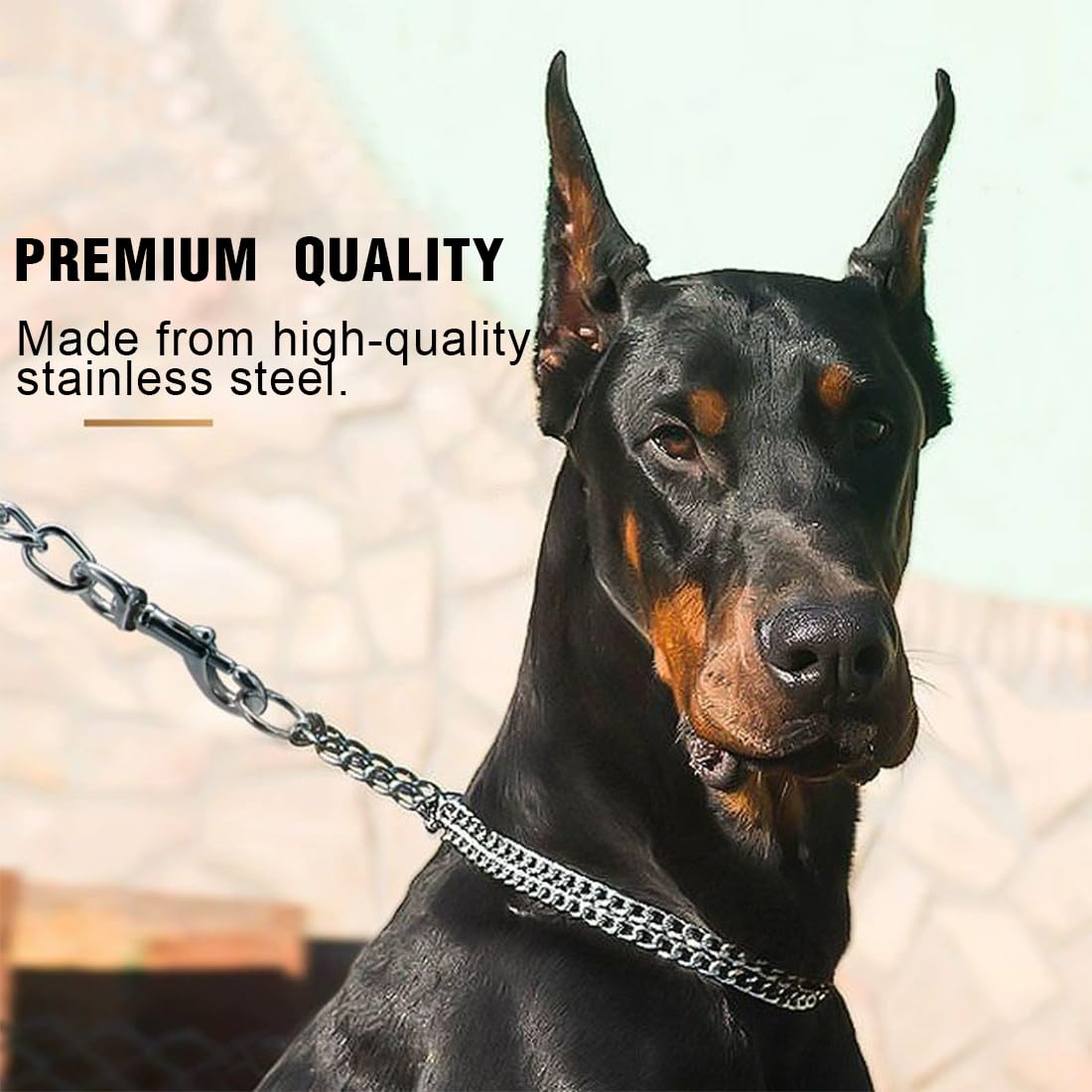 Collare A Catena Per Cani In Acciaio Inox - Antimasticazione, Regolabile, Per Taglie Piccole E Medie - Foto 7