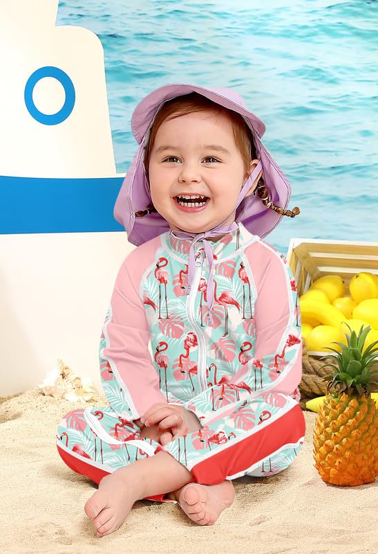 BesserBay Baby Rashguard UPF 50+ kostium kąpielowy z długim rękawem, zamek błyskawiczny, 0-36 miesięcy