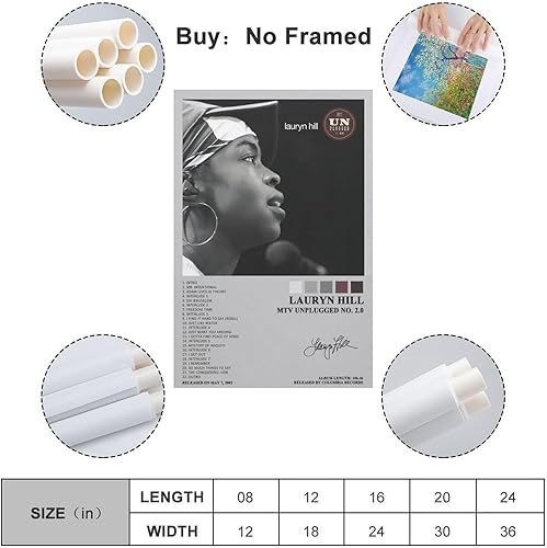 Miniatura 2 de OrdaLi Lauryn Hill MTV Unplugged No. 2.0 Póster de lienzo popular, impresiones estéticas, arte de pared, decoración de habitación, regalo, 16 x 24