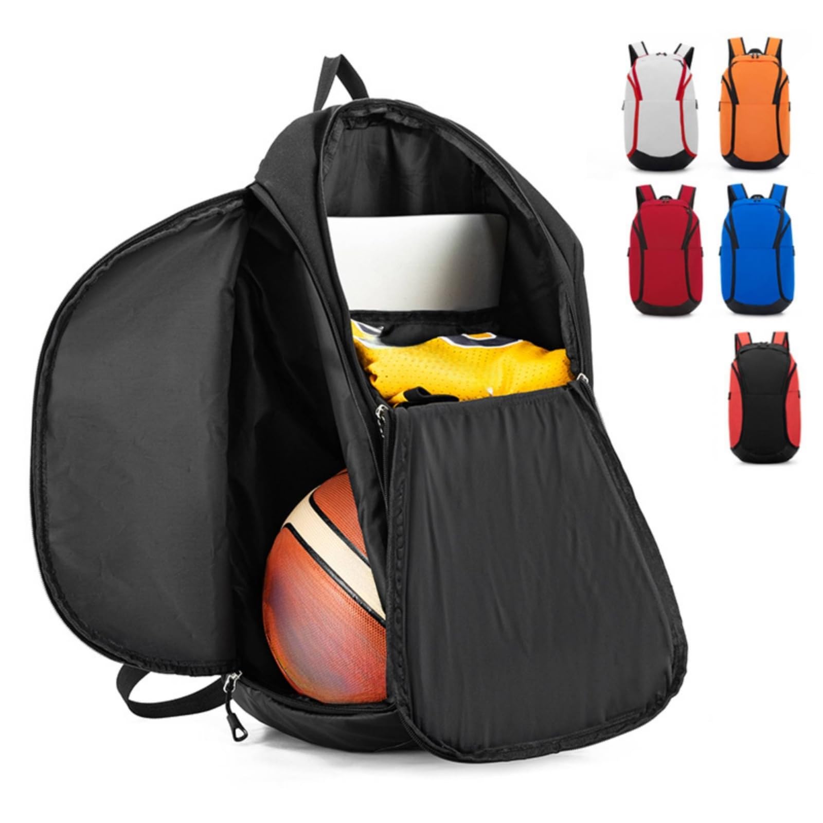 Zaino Sportivo con Scomparto Palla Zaino da Allenamento Borsa da Pallone Borsa con Scomparto Scarpe Oxford 25l Tracolle Imbottite Tasche Multiple