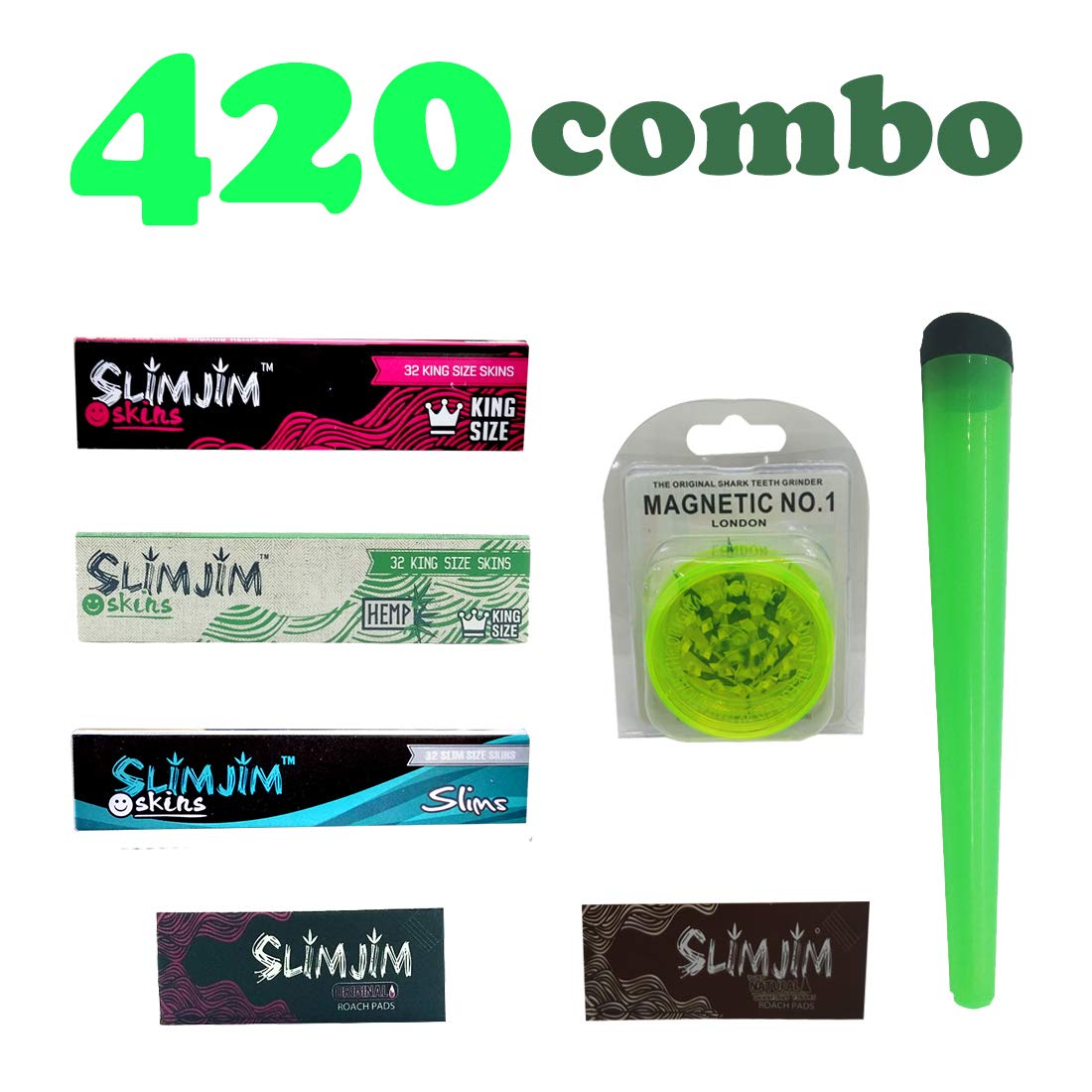 Slimjim 420 Combo Rolling Paper Box (Pack of 7)