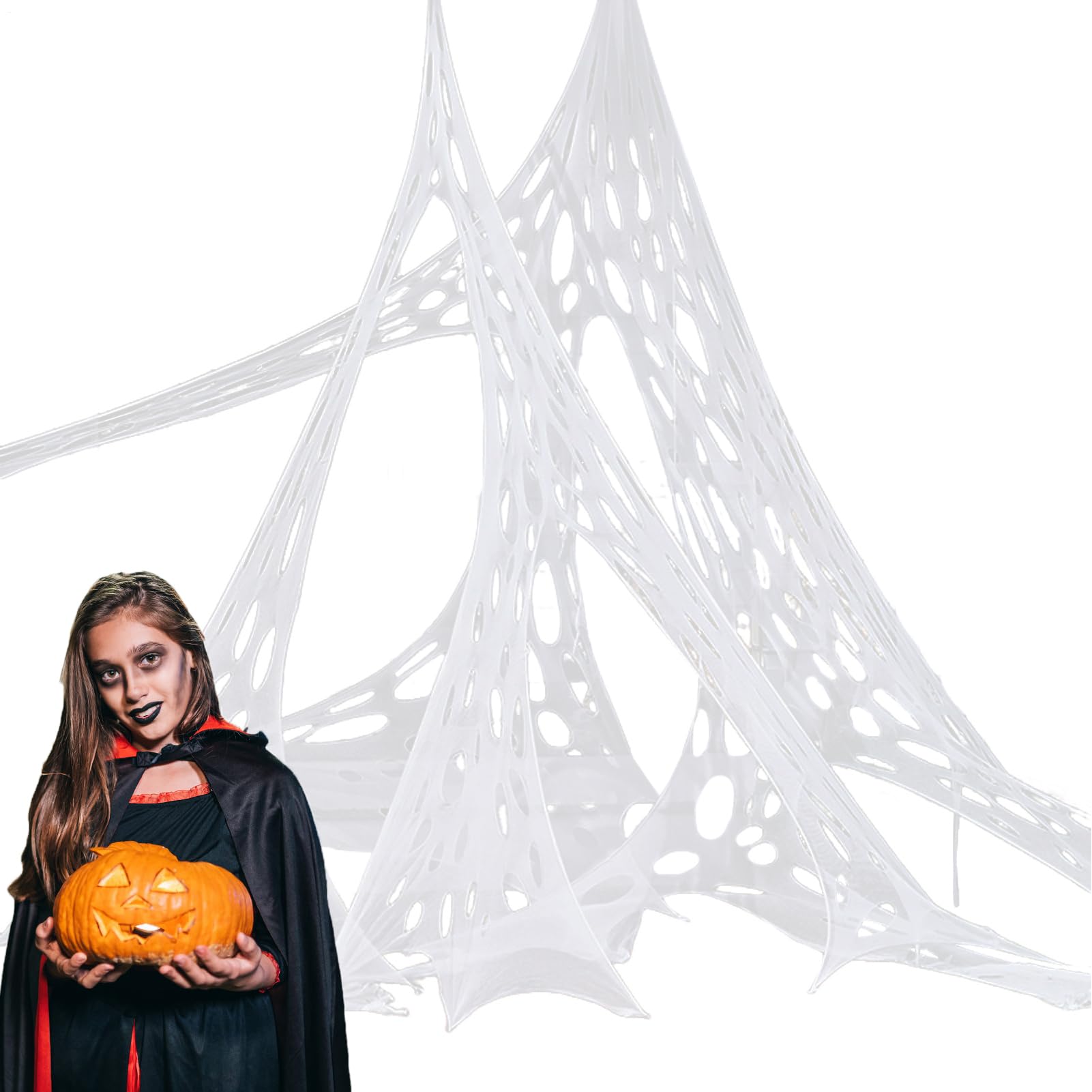 Garza Di Halloween Tessuto Ragnatela Per Interni | Decorazioni Spaventose Per Parete Porta Recinto Giardino Patio Cortile Ringhiera