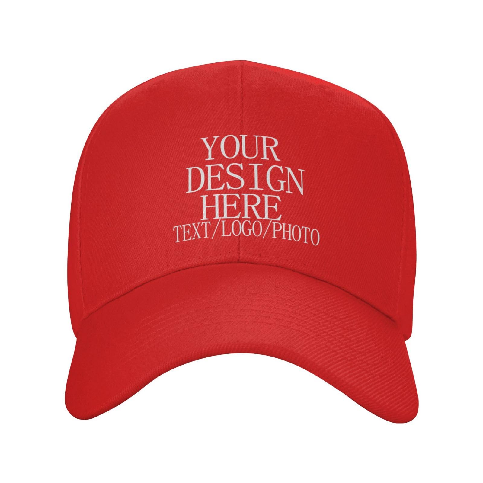 Bulk Custom Baseball Cap with Logo Photo Personalised Hat Mesh Trucker Cap Breathable Sun Protection Customised Gifts for for Men Women Outdoor Sports Funny Fitted Cap Travel-Friendly