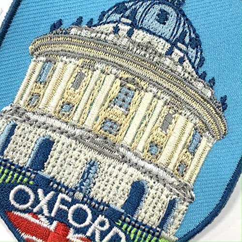 A-One Oxford England Uk 3D Holiday Magnet For Refrigerator 1Pc+British Oxford Travel Embroidered Badge 1Pc, Poly Fridge Magnet, Hot Leathers Patch For Clothes Dresses Kitchen Decoration C126+No.266 #TOP6