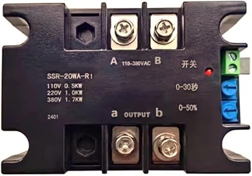 220V Single-Phase Motor Soft Starter Soft Start Module Soft Start Compatible 2/3/4/ 6/ 8KW SSR-100WA-R4KWSSR-100WA-R4KW