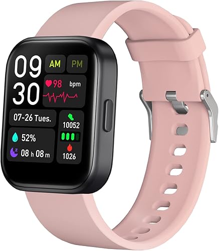 Reloj inteligente de fitness para hombres y mujeres llamadas Bluetooth frecuencia cardíaca oxígeno en sangre presión arterial monitor de sueño