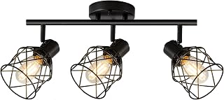3-Light Kitchen Track Lighting, Island Lights, Farmhouse Ceiling Light | Adjustable Light Heads Rotate To Direct Light Where Needed, With Standard E26 Base For Kitchen Hallway Dining Room