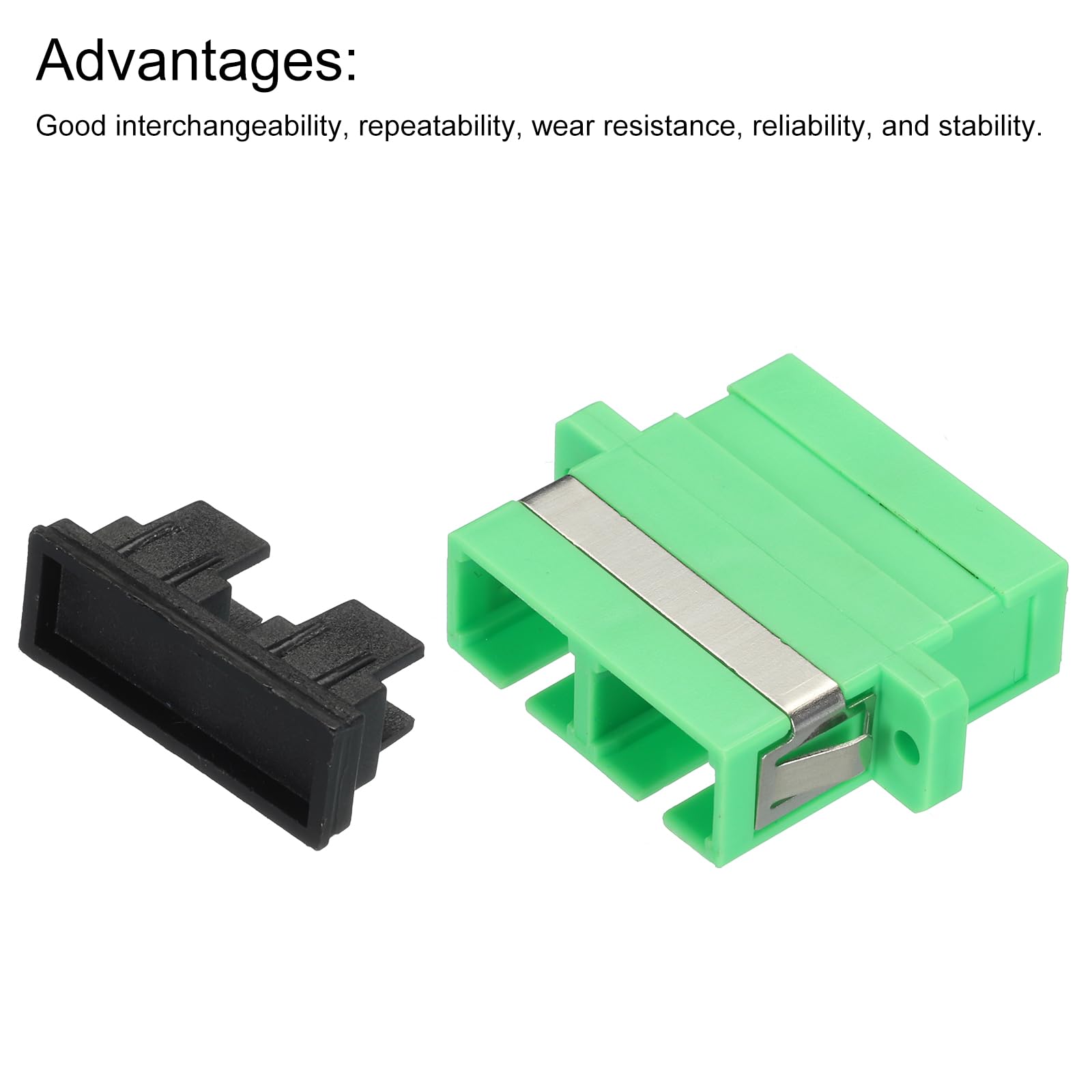 QUARKZMAN Ferrule Ottico in Fibre Sc-Sc/Apc, Adattatore Duplex a Fibre Singola, Sc-Sc/Apc, per Connettore di Rete Internet, 6 Pezzi