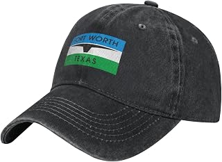 Vintage Flag of Fort Worth, Texas (1968-2004) Baseball Cap for Men Women Adjustable Sports Hats Low Profile Cotton Golf Dad Hat Black