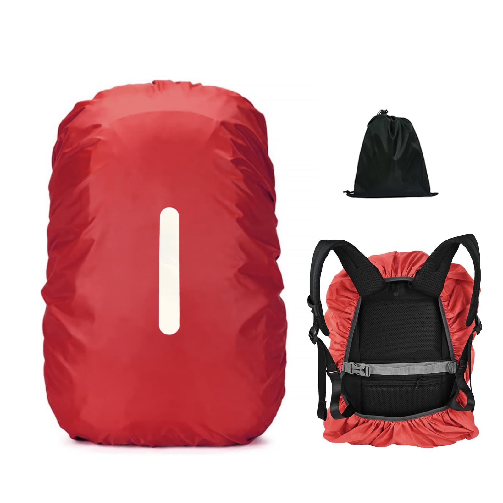 LICQIC Waterproof Rain Cover for Backpack, Reflective Rucksack Rain Cover for Outdoor, Hiking, Camping, Traveling, Cycling